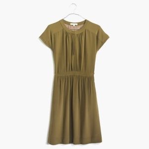 Madewell Silk Moonset Dress [Green]